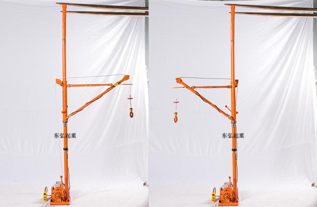 室內(nèi)簡易吊裝機解決25樓吊門窗困難